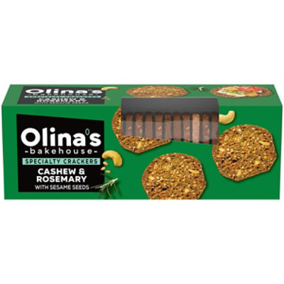 Olina's Bakehouse Cashew & Rosemary Seeded Crisps - 5.3 Oz - Image 1