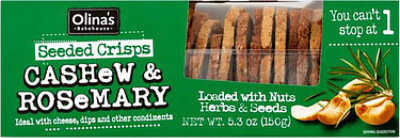 Olinas Bakehouse Cashew Rosemary Seeded Crisps - 5.3 OZ