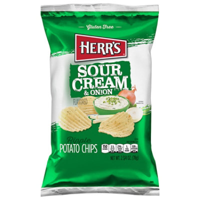 Herrs Sour Cream And Onion Potato Chips - 2.75 OZ - Image 3