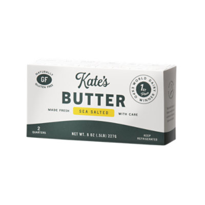 Kates Sea Salted Butter 2 Quarters 8 Oz - 8 OZ - Image 1