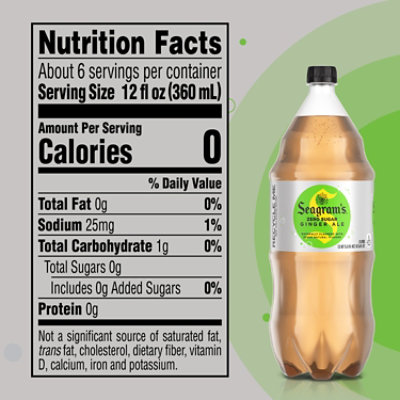 Seagrams Diet Ginger Ale - 2 LT - Image 3