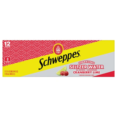 Schweppes Seltzer Water Cranberry Lime - 12-12 FZ - Image 3