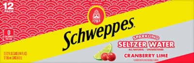 Schweppes Seltzer Water Cranberry Lime - 12-12 FZ - Image 6