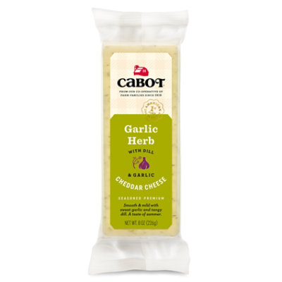 Cabot Creamery Cheddar Garlic & Herb - 8 OZ - Image 1