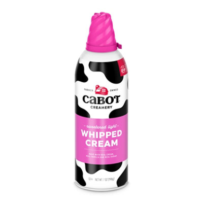 Cabot Creamery Sweetened Light Whipped Cream Aerosol - 7 OZ - Image 1