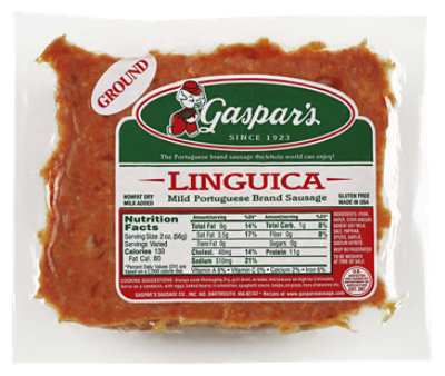 Gaspars Ground Linguica - 1 Lb - Image 1