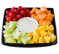 Square Fruit Tray With Dip - 48 OZ (Please allow 48 hours for delivery or pickup)