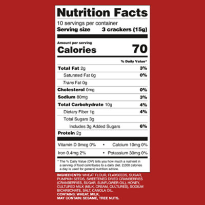 Olinas Bakehouse Cranberry Pumpkin Seed Seeded Crisps - 5.3 OZ - Image 4