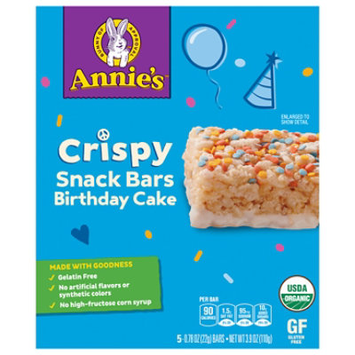 Annies Organic Birthday Cake Crispy Snack Bar - 5-.78 OZ - Image 2