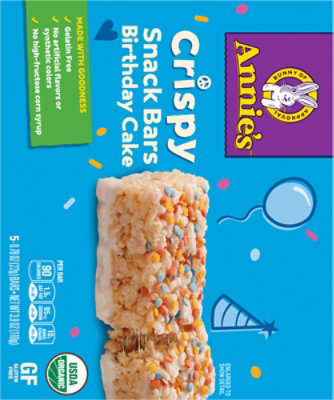 Annies Organic Birthday Cake Crispy Snack Bar - 5-.78 OZ - Image 5