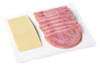 Deitz & Watson Pre-Sliced Ham Gourmet Lite & American Cheese Duo - Lb - Image 1