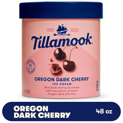 Tillamook Oregon Dark Cherry Ice Cream - 48 Oz - safeway