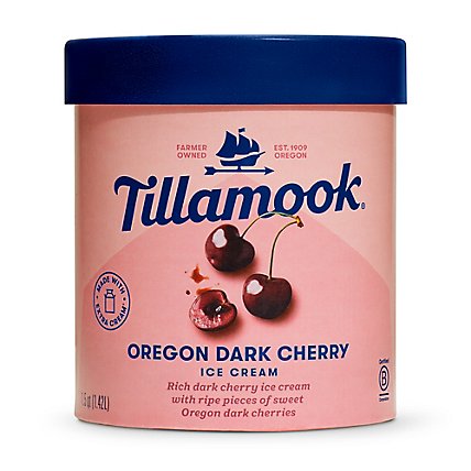 Tillamook Oregon Dark Cherry Ice Cream - 48 Oz - Image 1