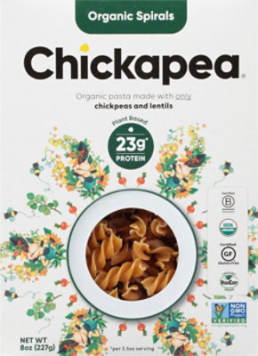 Chickapea Organic Pasta Spiral Chickpeas and Lentils - 8 Oz - Image 2