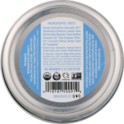Dr. Bronner's Unscented Organic Magic Balm - 2 Oz - Image 5