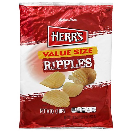 Herrs Ripple Potato Chips - 18 OZ - Image 1