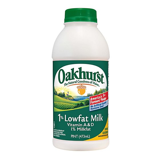 Oakhurst 1% Lowfat Milk - 1 Pint