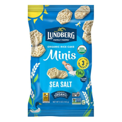 Lundberg Family Farms Regenerative Organic Certified Mini Rice Cakes Sea Salt - 5 Oz - Image 1