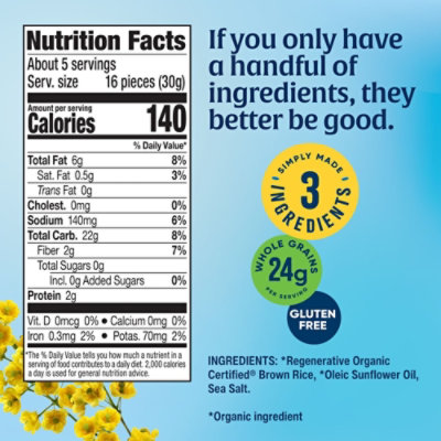 Lundberg Family Farms Regenerative Organic Certified Mini Rice Cakes Sea Salt - 5 Oz - Image 5