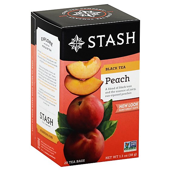 Stash Tea Bags Black Tea Peach - 20 Count