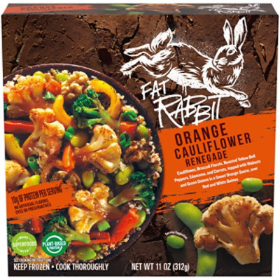 Fat Rabbit Orange Cauliflower Renegade with Roasted Vegetables Frozen Meal Box - 11 Oz