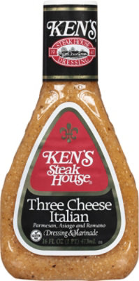 Kens Steak House 3 Cheese Italian Salad Dressing 16 Oz - 16 FZ - Image 1