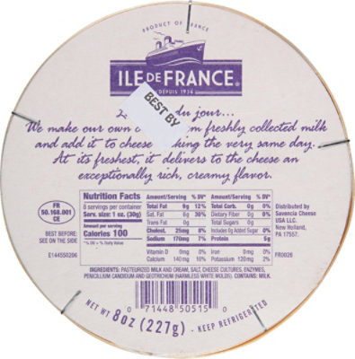 Ile De France Baby Brie Mini Wheel - 8 OZ - Image 5