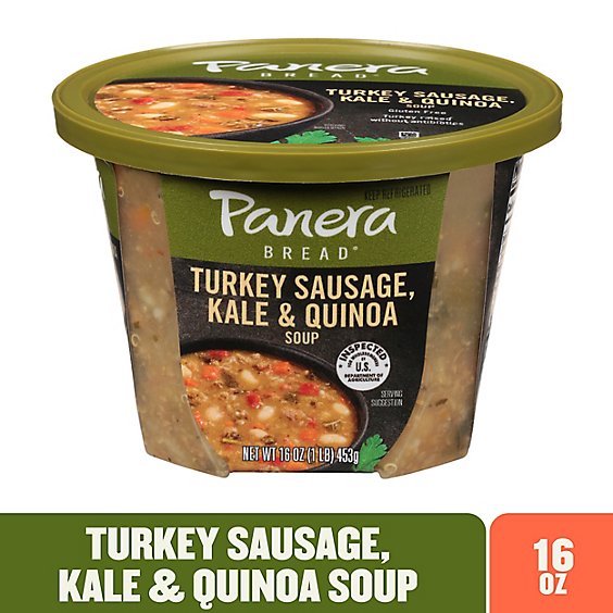 Panera Bread Gluten Free Turkey Sausage Kale & Quinoa Soup - 16 Oz 
