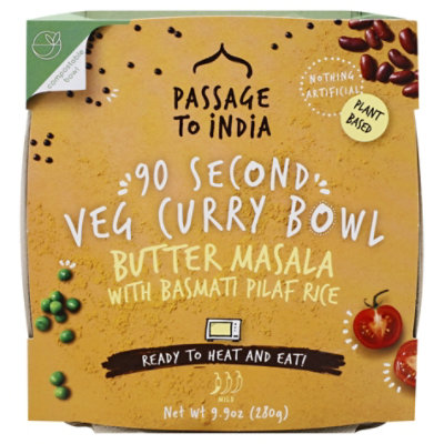 Passage To India Veg Curry Bowl Butter Masala With Basmati Pilaf Rice Mild - 9.87 Oz - Image 3