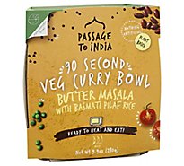 Passage To India Veg Curry Bowl Butter Masala With Basmati Pilaf Rice Mild - 9.87 Oz