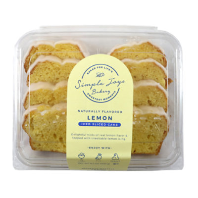 Fresh Baked Iced Sliced Lemon Loaf Cake - 14.1 Oz. - Image 1