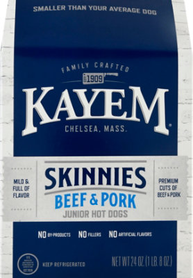 Kayem Skinnies Extra Mild Skinless Hot Dogs - 24 OZ - Image 2