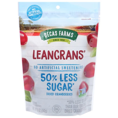 Decas Farms Dried Cranberries Leancrans 50% Less Sugar - 5 Oz - Image 3