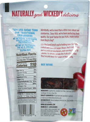 Decas Farms Dried Cranberries Leancrans 50% Less Sugar - 5 Oz - Image 6