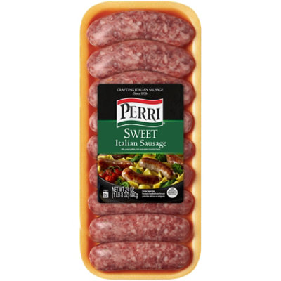 Perri Natural Casing Sweet Italian Pork Sausage Link - LB - Image 1