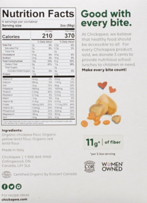 Chickapea Organic Shells - 8 Oz - Image 6