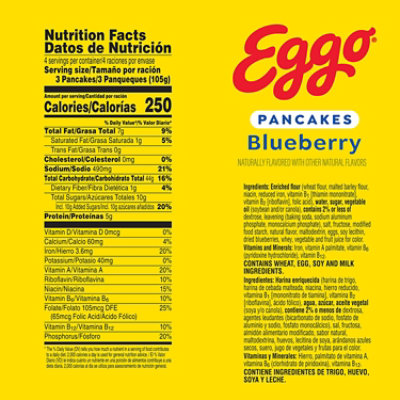 Eggo Frozen Pancakes Easy Breakfast Blueberry - 14.8 Oz - Image 3