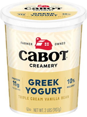 Cabot Triple Cream Vanilla Bean Greek Yogurt - 2 Lb - Image 1