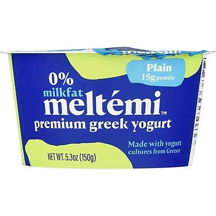 Meltemi Plain 0% Milkfat Greek Yogurt - 5.3 Oz - Image 2