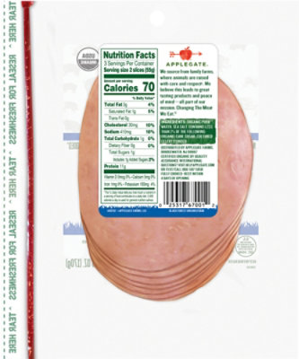 Applegate Farms Organic Black Forest Ham Organic - 6 OZ - Image 5