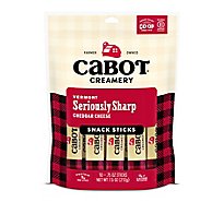 Cabot Cheese Snack Sticks White Cheddar Seriously Sharp - 7.5 Oz