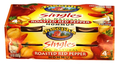 Joseph's Roasted Red Pepper Hummus Single - 8 OZ - Image 1