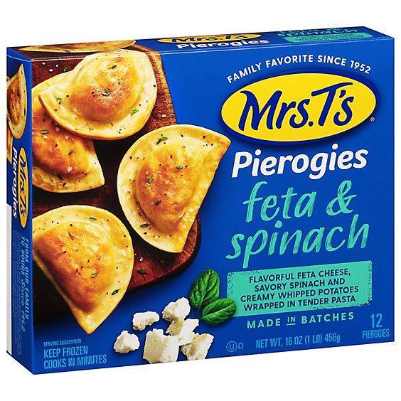 Mrs T Potato Spinach & Feta Pierogies - 16 OZ