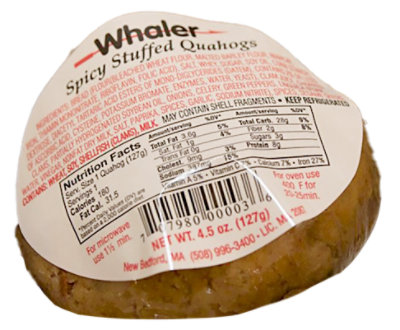 Whaler Stuffed Quahog Spicy - 5 OZ - Image 1