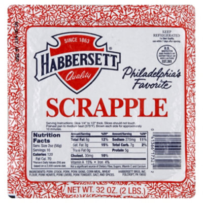 Habbersett Scrapple - 32 OZ - Image 1