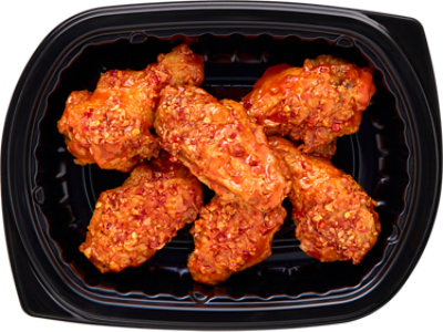 Chili Crisp Bone in Chicken Wings 6 Count Hot - Each - Image 1