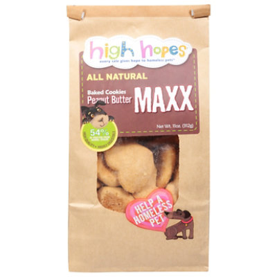 High Hopes Whole Grain Peanut Butter Maxx Dog Treats 11 OZ