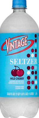 Vintage Seltzer Wild Cherry - 1 LT - Image 2