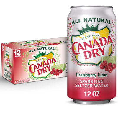 Canada Dry Cranberry Lime Seltzer Water  - 12-12 FZ - Image 1