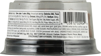 Chuckanut Bay Chocolate Truffle Cheesecake Gluten Free - 3.5 Oz - Image 5